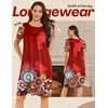 image:imageEkouaer Moo Moos for Women Button House Dresses for Women with Pocket MumuRed Mandala