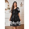 image:imageEkouaer Moo Moos for Women Floral Print House Dress with Pockets NightgownBlack