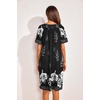 image:imageEkouaer Moo Moos for Women Floral Print House Dress with Pockets NightgownBlack
