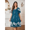 image:imageEkouaer Moo Moos for Women Floral Print House Dress with Pockets NightgownBlue Green