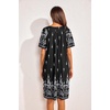 image:imageEkouaer Moo Moos for Women Floral Print House Dress with Pockets NightgownFloral Black