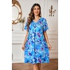 image:imageEkouaer Moo Moos for Women Floral Print House Dress with Pockets NightgownFloral Blue