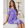 image:imageEkouaer Moo Moos for Women Floral Print House Dress with Pockets NightgownLilac