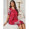 image:imageEkouaer Moo Moos for Women Floral Print House Dress with Pockets NightgownRed