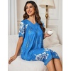image:imageEkouaer Moo Moos for Women Floral Print House Dress with Pockets NightgownSky Blue