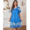image:imageEkouaer Moo Moos for Women Floral Print House Dress with Pockets NightgownSky Blue