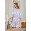 image:imageEkouaer Nightgowns for Women 34 Sleeve Nightgown Pleated SleepshirtsGray Star