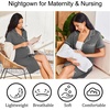 image:imageEkouaer Nightgowns for Women Bamboo Viscose Button Down SleepshirtsDark Grey