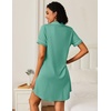 image:imageEkouaer Nightgowns for Women Bamboo Viscose Button Down SleepshirtsGreen