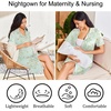 image:imageEkouaer Nightgowns for Women Bamboo Viscose Button Down SleepshirtsGreen Floral