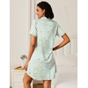 image:imageEkouaer Nightgowns for Women Bamboo Viscose Button Down SleepshirtsGreen Floral