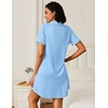 image:imageEkouaer Nightgowns for Women Bamboo Viscose Button Down SleepshirtsLight Blue