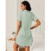 image:imageEkouaer Nightgowns for Women Bamboo Viscose Button Down SleepshirtsLight Green