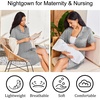 image:imageEkouaer Nightgowns for Women Bamboo Viscose Button Down SleepshirtsLight Grey