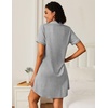 image:imageEkouaer Nightgowns for Women Bamboo Viscose Button Down SleepshirtsLight Grey