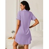 image:imageEkouaer Nightgowns for Women Bamboo Viscose Button Down SleepshirtsPurple