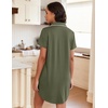 image:imageEkouaer Nightgowns for Women Button Down Night Gowns Short Sleeve SleepwearArmy Green