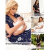 image:imageEkouaer Nightgowns for Women Button Down Night Gowns Short Sleeve SleepwearDark Blue Flower