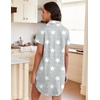image:imageEkouaer Nightgowns for Women Button Down Night Gowns Short Sleeve SleepwearGrey Star