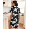 image:imageEkouaer Nightgowns for Women Button Down Night Gowns Short Sleeve SleepwearWhite Flower