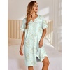 image:imageEkouaer Nightgowns for Women House Dress with Pockets Snap Front House CoatGreen Daisy