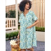 image:imageEkouaer Nightgowns for Women House Dress with Pockets Snap Front House CoatGreen Floral