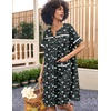 image:imageEkouaer Nightgowns for Women House Dress with Pockets Snap Front House CoatNavy Flowers