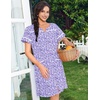 image:imageEkouaer Nightgowns for Women House Dress with Pockets Snap Front House CoatPurple Dots