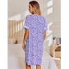 image:imageEkouaer Nightgowns for Women House Dress with Pockets Snap Front House CoatPurple Dots
