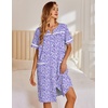 image:imageEkouaer Nightgowns for Women House Dress with Pockets Snap Front House CoatPurple Dots