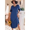 image:imageEkouaer Nightgowns for Women Long Nightgown Plus Size Moo Moos House DressBlue