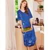 image:imageEkouaer Nightgowns for Women Long Nightgown Plus Size Moo Moos House DressBlue Ethnic Style