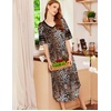 image:imageEkouaer Nightgowns for Women Long Nightgown Plus Size Moo Moos House DressBrown Leopard Print2