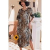 image:imageEkouaer Nightgowns for Women Long Nightgown Plus Size Moo Moos House DressBrown Leopard Print2