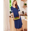 image:imageEkouaer Nightgowns for Women Long Nightgown Plus Size Moo Moos House DressDeep Blue