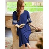 image:imageEkouaer Nightgowns for Women Long Nightgown Plus Size Moo Moos House DressDeep Blue