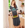 image:imageEkouaer Nightgowns for Women Long Nightgown Plus Size Moo Moos House DressGrey Rainbow