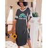 image:imageEkouaer Nightgowns for Women Long Nightgown Plus Size Moo Moos House DressGrey Rainbow