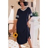image:imageEkouaer Nightgowns for Women Long Nightgown Plus Size Moo Moos House DressNavy Blue