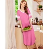 image:imageEkouaer Nightgowns for Women Long Nightgown Plus Size Moo Moos House DressPeach Pink