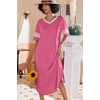 image:imageEkouaer Nightgowns for Women Long Nightgown Plus Size Moo Moos House DressPeach Pink