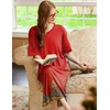 image:imageEkouaer Nightgowns for Women Long Nightgown Plus Size Moo Moos House DressPeacock Feather