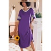 image:imageEkouaer Nightgowns for Women Long Nightgown Plus Size Moo Moos House DressPurple