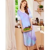 image:imageEkouaer Nightgowns for Women Long Nightgown Plus Size Moo Moos House DressPurple Tie Dye
