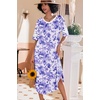 image:imageEkouaer Nightgowns for Women Long Nightgown Plus Size Moo Moos House DressPurple Watercolor Flowers