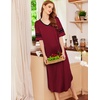image:imageEkouaer Nightgowns for Women Long Nightgown Plus Size Moo Moos House DressWine Red
