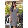 image:imageEkouaer Nightgowns for Women Short Sleeve Night Gown Comfy Sleep ShirtAmedium Gray