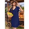 image:imageEkouaer Nightgowns for Women Short Sleeve Night Gown Comfy Sleep ShirtAnavy Blue
