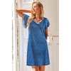 image:imageEkouaer Nightgowns for Women Short Sleeve Night Gown Comfy Sleep ShirtBlue Dog Paw
