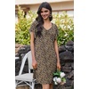 image:imageEkouaer Nightgowns for Women Short Sleeve Night Gown Comfy Sleep ShirtBrown Leopard